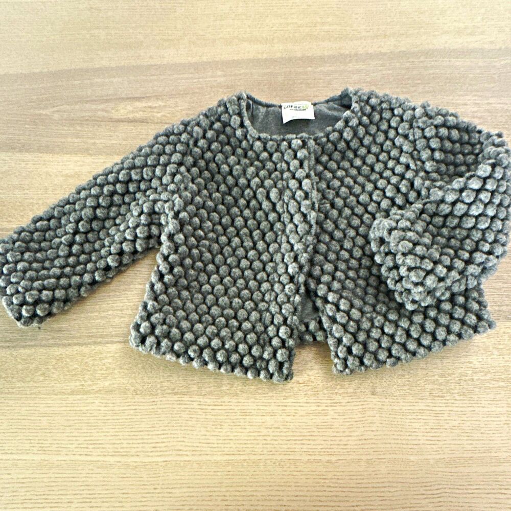 Genuine Kids from OshKosh 4T Gray Knit Cardigan Sweater wool button